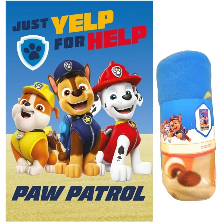 Paw Patrol Fleece-Decke 100x150 cm Kuscheldecke aus 100 % Polyester, Weich & Warm – Bild 2