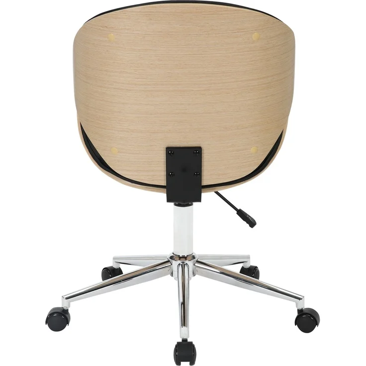 Calicosy Bürostuhl mit Dekor in heller Nussbaumoptik H84 cm – HERCULE - Helles Holz – Bild 5
