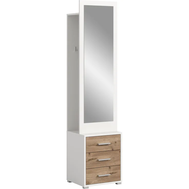 Garderobenkombination (B/H/T: 45x190x38 cm) in Nox Oak Nachbildung