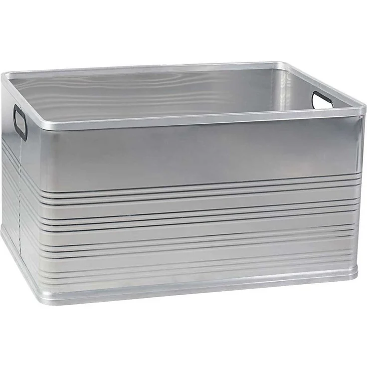 BRB-Lagertechnik Aufbewahrungsbox Alu-Transportkasten, LxBxH 700x500x375 mm, 118 Liter, Ideal zum Lagern, Verpacken und Transportieren – Bild 1
