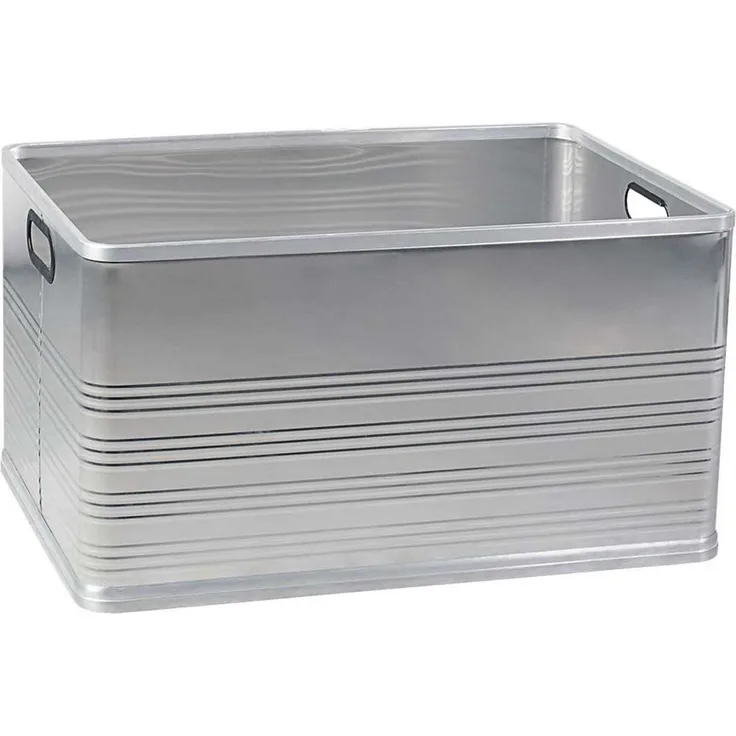 BRB-Lagertechnik Aufbewahrungsbox Alu-Transportkasten, LxBxH 700x500x375 mm, 118 Liter, Ideal zum Lagern, Verpacken und Transportieren