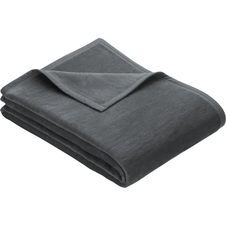 Ibena Porto XXL Tagesdecke warm & waschbar, Baumwollmischung, Grau, 220x240 cm
