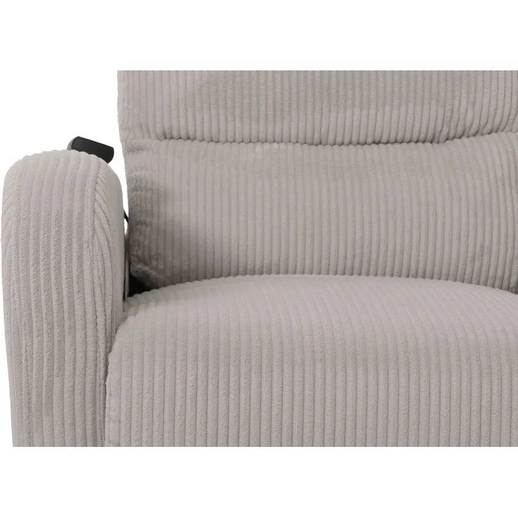Fernsehsessel HWC-K62, Relaxsessel TV-Sessel Liege, Liegefunktion Aufstehhilfe, Metall Stofff/Textil Cord ~ hellgrau – Bild 6