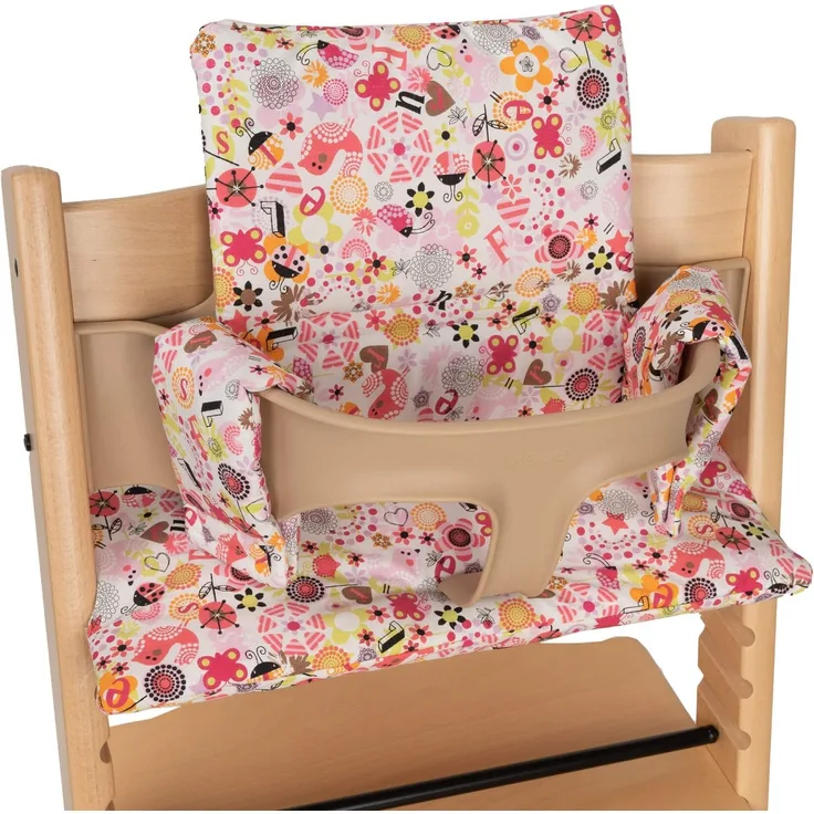 Babyline Kissenbezug für Stokke Tripp Trapp, kompatibel mit Stokke Hochstuhl und Evolutions-Hochstuhl (Love Rosa)