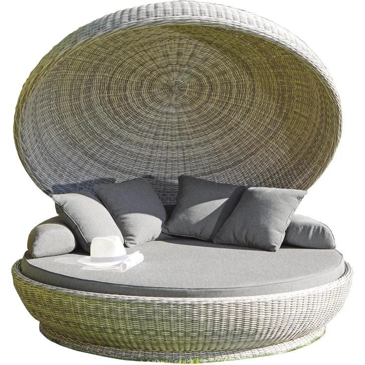 Sonnenpartner Lounge-Insel Oyster Aluminium mit Polyrattan white-coral Loungeinsel