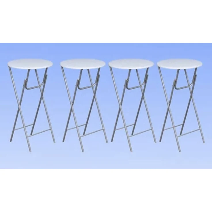 vidaXL Stehtische 4 Stk. mit MDF Tischplatte Weiß 60650 – Bild 1