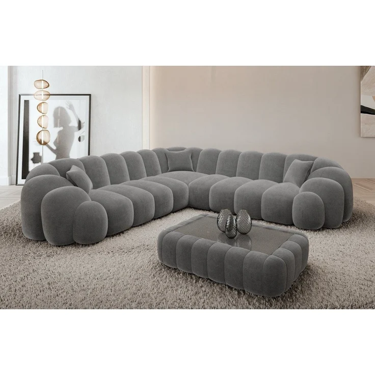 Sofa Dreams Ecksofa Rajada L Form Couch, 4-Sitzer, Design, Eckcouch, Stoffbezug – Bild 1
