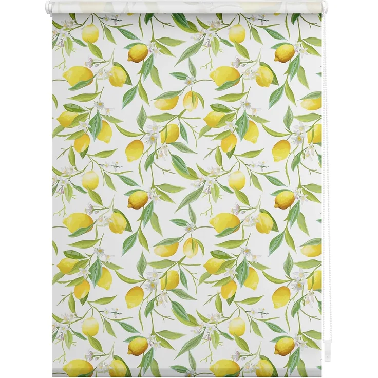 Seitenzugrollo Rollo Klemmfix, ohne Bohren, blickdicht, Limone - Gelb Grün, LICHTBLICK ORIGINAL, blickdicht, freihängend, Klemmfix