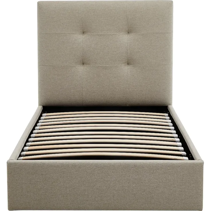 Vente-unique - CALINIDA Bett Stoff Schokoladenbraun - B 201 cm x H 101,5 cm x L 98 cm – Bild 4