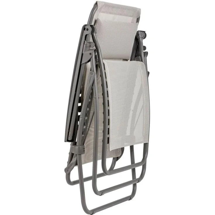 ZEN Relax Gartenliege, Batyline® Bezug: Seigle II, Stahlrohrgestell: Titane – Bild 4
