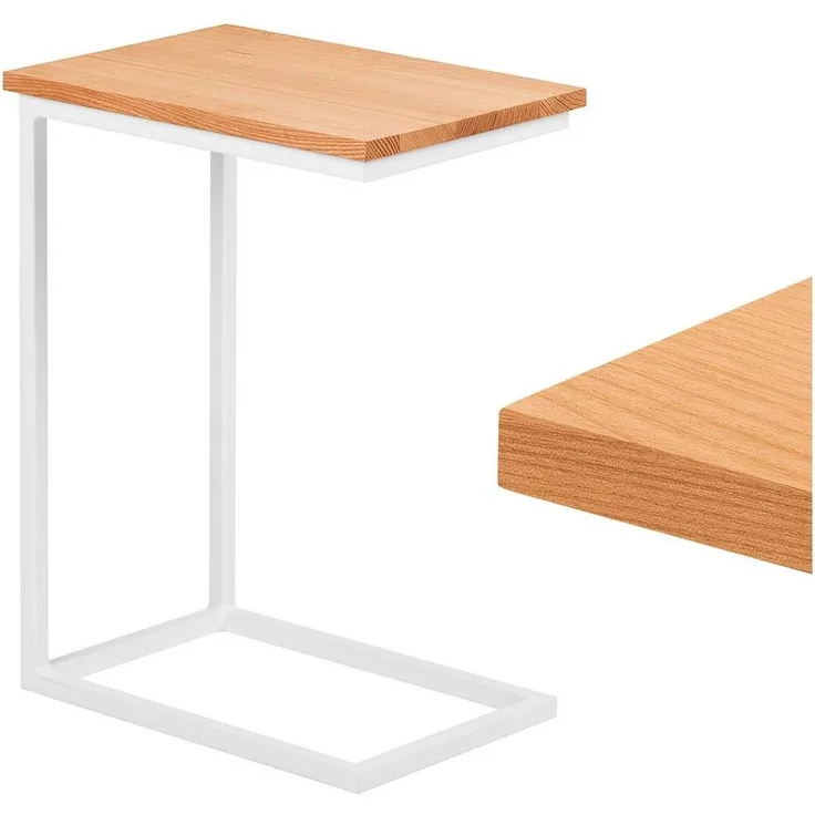 LAMO Manufaktur Beistelltisch Massivholztischplatte Laptoptisch Sofatisch (Set, 1 Tisch), 20mm stake Massivholzplatte