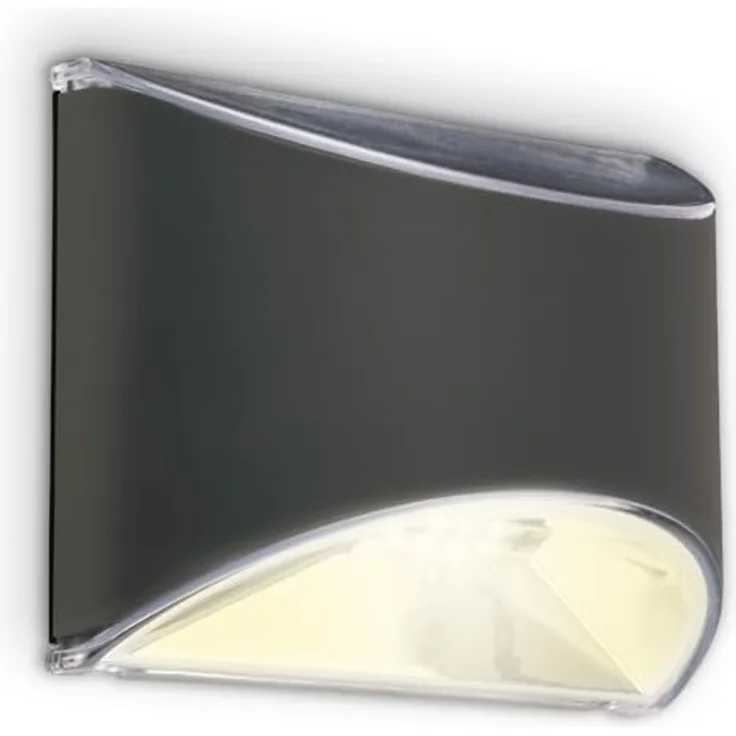 BRILONER Solarlampe Hängend, LED Wandleuchte Außen in Anthrazit, Dämmerungssensor, IP44 spritzwassergeschützt, inkludiert Akku, bis zu 8 Stunden Leuchtdauer