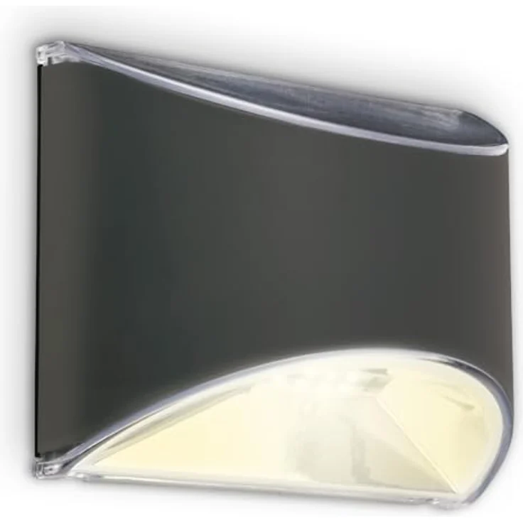 BRILONER Solarlampe Hängend, LED Wandleuchte Außen in Anthrazit, Dämmerungssensor, IP44 spritzwassergeschützt, inkludiert Akku, bis zu 8 Stunden Leuchtdauer – Bild 1