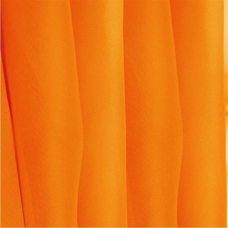 Schlaufen-Bistrogardine in B160cm x L45cm, transparente uni Scheibengardine Voile in vielen verschiedenen Farben erhältlich (hellorange - möhre) – Bild 4