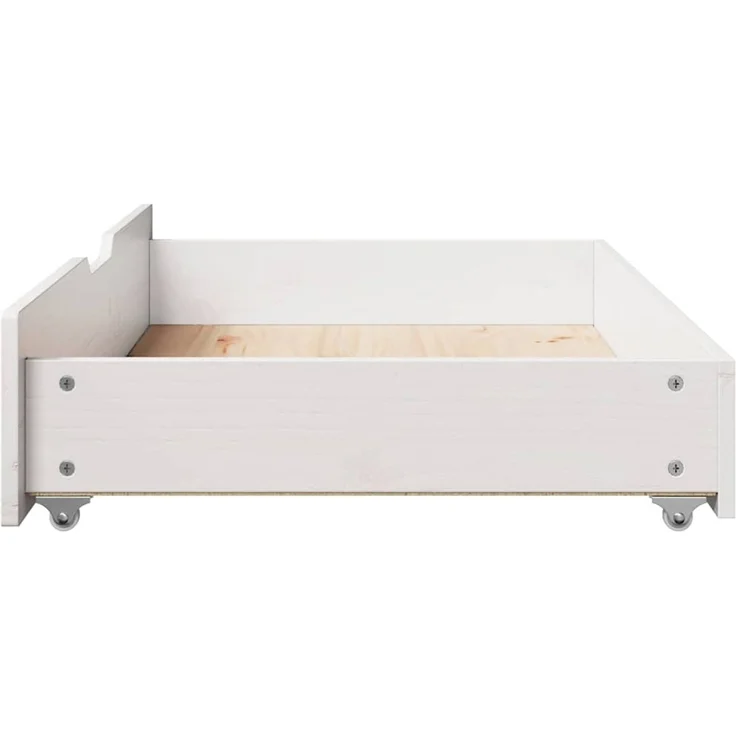 vidaXL Bettschubladen 2 Stk. Weiß 95x55x17 cm Massivholz Kiefer 850921 – Bild 5