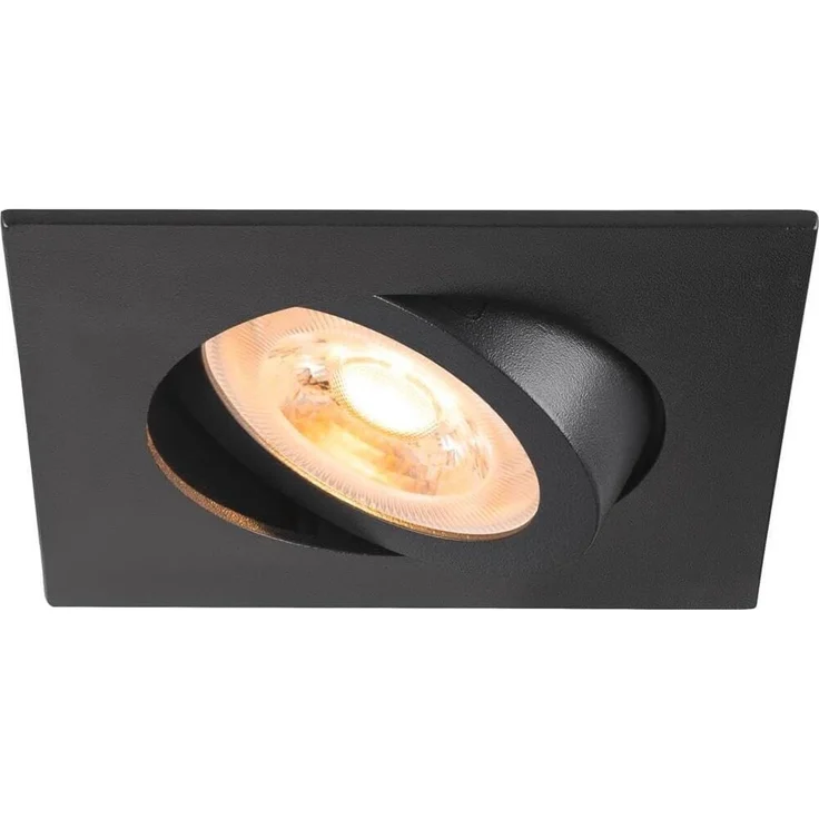 SLV NEW TRIA® 68, Deckeneinbauleuchte, quadratisch, max. 10W GU10, schwarz - Einbauleuchten