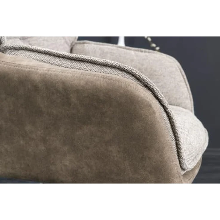 riess-ambiente Armlehnstuhl MR. LOUNGER vintage taupe (Einzelartikel, 1 St), Esszimmer · Microfaser · Metall · 180° drehbar · Retro Design – Bild 6