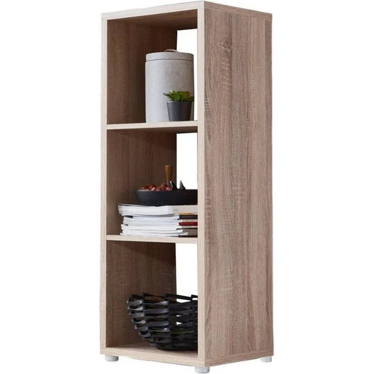 BMG Möbel Standregal NIZZA, Aktenregal, Würfel, Säulen Regal mit 3 Fächern, Made in Germany – Bild 1