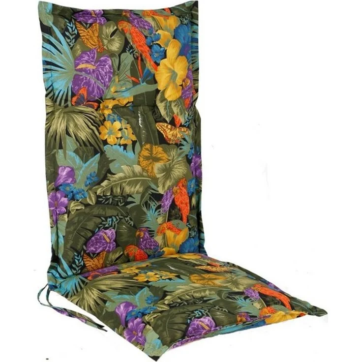 Spetebo Hochlehnerauflage Universal Hochlehner Auflage 123 cm, (Packung, 1 St, 1 Auflage), Polsterauflage für Hochlehner Gartenstühle – Bild 2