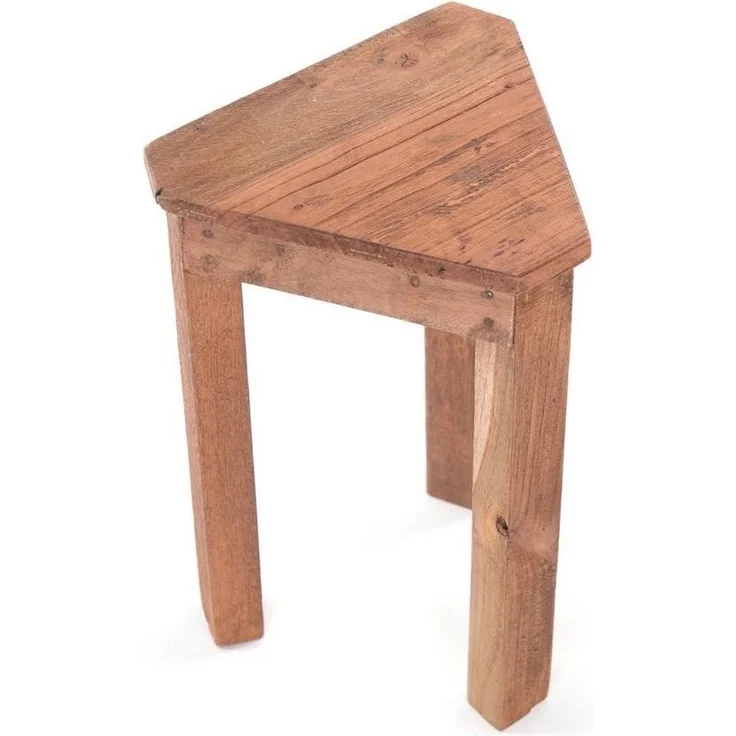 DESIGN DELIGHTS Beistelltisch BEISTELLTISCH "MILO", 45 cm, Massivholz, dreieckig, Blumenhocker – Bild 2