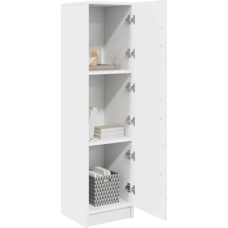 vidaXL Sideboard Weißes Sideboard Weiß MDF Holz Mittel Weißes Sideboard (1 St), 122,5 x 31,5 x 32 cm