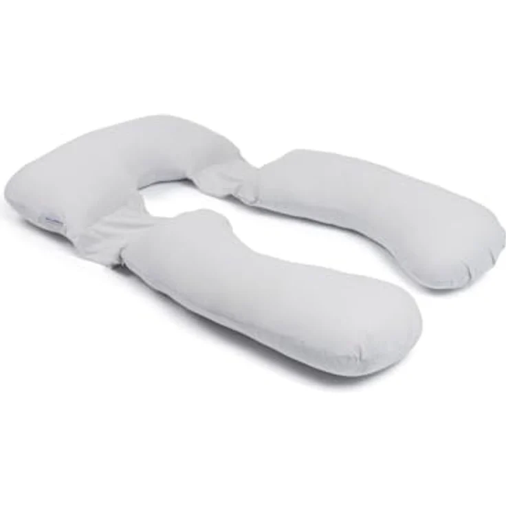 doomoo Schwangerschafts- & Stillkissen XXL Maxxy, PES-Faser-Füllung, ideal für Seitenschläfer, Little Dots Grey – Bild 1