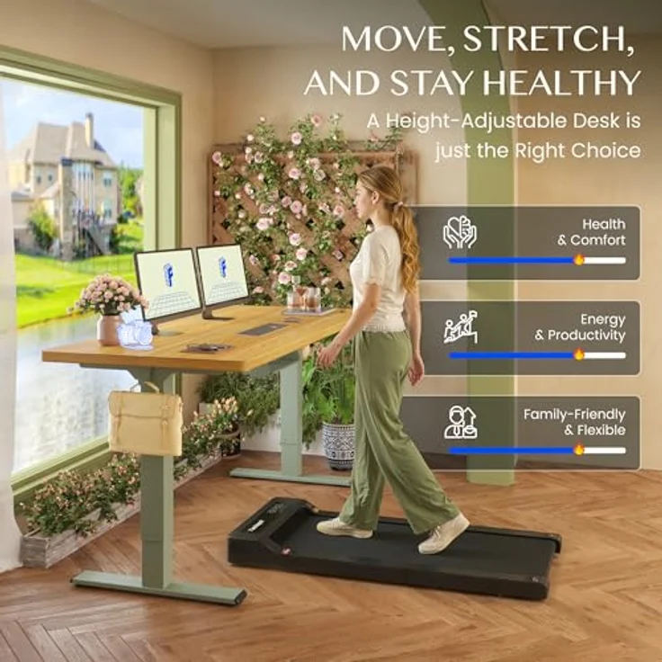 FLEXISPOT Höhenverstellbarer Schreibtisch mit 2 Motoren & 25MM EINTEILIGER Tischplatte 180x80 cm, Ergonomischer Bürotisch Elektrisch mit Kabelmanagement, Memory Funktion & Höhenanzeige – Bild 13