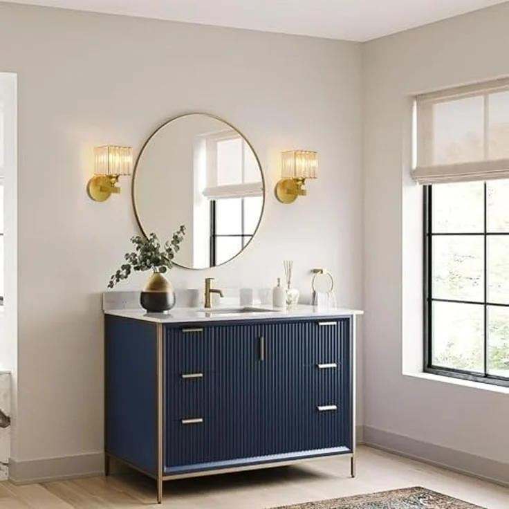 Comely Kristall Wandleuchte für den Innenbereich, Goldene E27 Wandlampe, Kristallwandleuchte Innenwandleuchte für Schlafzimmer, Wohnzimmer, Esszimmer, Flur (ohne Leuchtmittel) – Bild 4