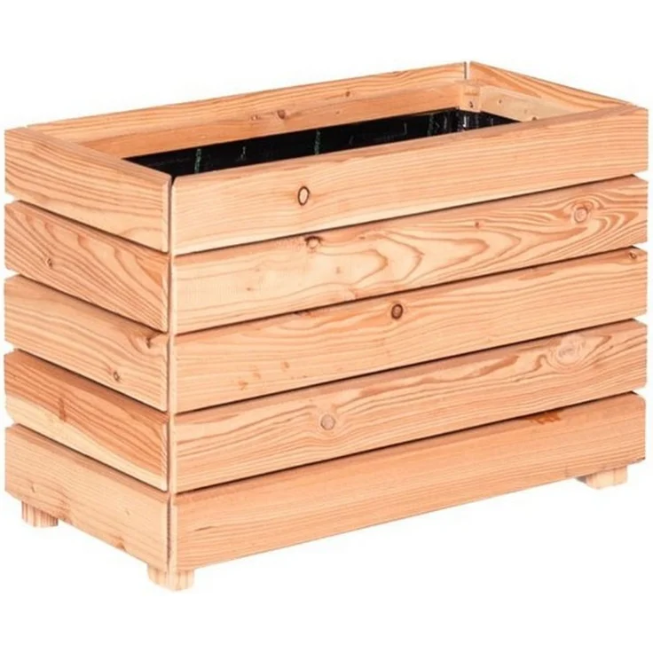 Mega-Holz Pflanzkübel Modulo aus Lärchenholz - Naturbelassener Blumenkasten für den Garten (DIY-Set), 60 x 30 x 39 cm, 70 L Fassungsvermögen – Bild 1