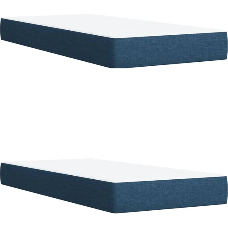 vidaXL Boxspringbett mit Matratze Blau 200x200 cm Stoff 3289107 – Bild 10