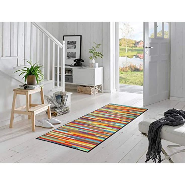 wash+dry by Kleen-Tex Läufer Schmutzfangmatte waschbar Mikado Stripes 75x190 cm, Läufer groß, Höhe: 750 mm – Bild 3