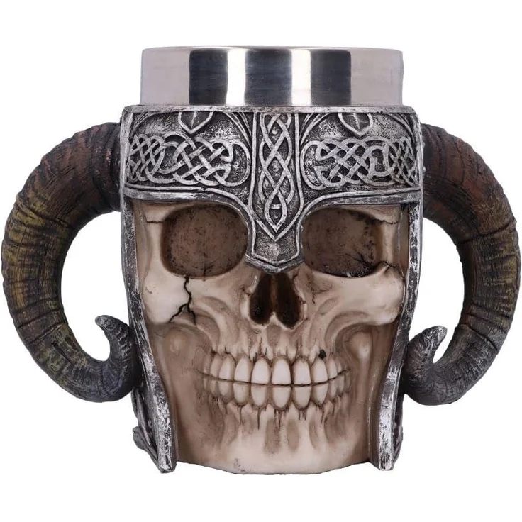 Figuren Shop GmbH Bierkrug Wikinger Totenkopf Krug - Walhalla - Gothic Bierkrug – Bild 8