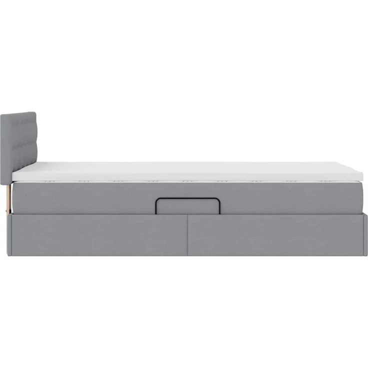 vidaXL LED-Speicherbett mit Matratze Hellgrau 90 x 190 cm Stoff 3371238 – Bild 11