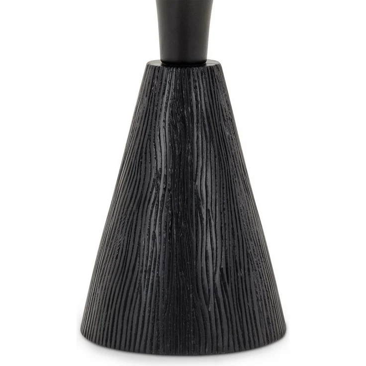 IDIMEX Beistelltisch BHIMA, Couchtisch rund 40 cm aus Mangoholz, skulpturales Design Schwarz – Bild 3