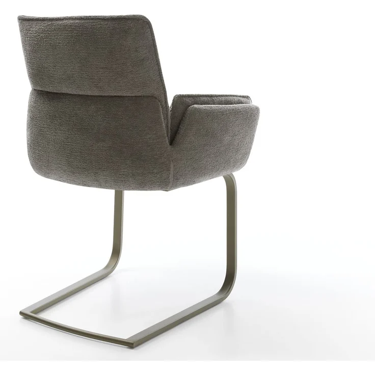 Freischwinger Nela-Flex Bouclé Soft Schlamm Freischwinger flach Effektfinish Titan – Bild 5