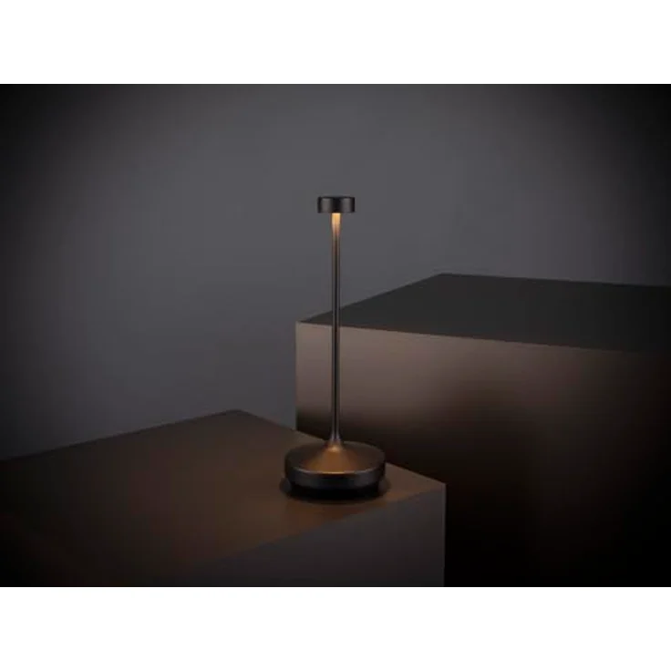 APS NISSRIN LED Akku-Tischleuchte, dimmbar, 1,5 W, Farbtemperatur 2.200-3.500 K, schwarz – Bild 3
