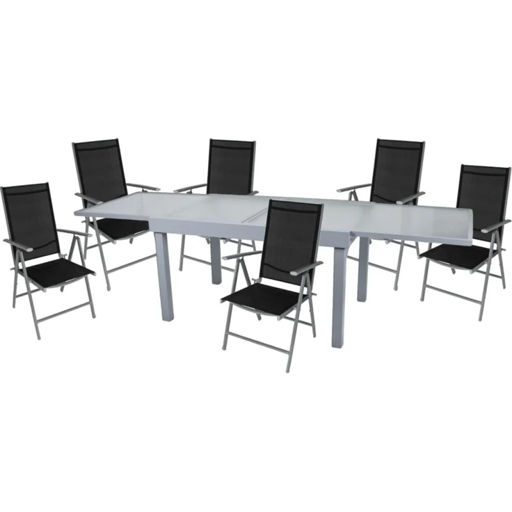 7tlg. Tischgruppe, Rattan-Optik, NOLA – Bild 1