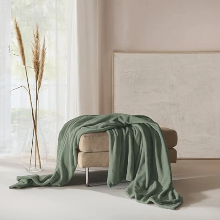 Wohndecke Wohndecke "Salerno", Erwin Müller, Teddy-Fleece Uni – Bild 5
