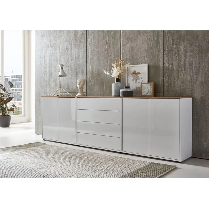 BMG Möbel Sideboard Mailand Set 5 (Kommode Anrichte Aktenschrank), 2x Schuhschrank, 1 x Schubkastenkommode – Bild 1