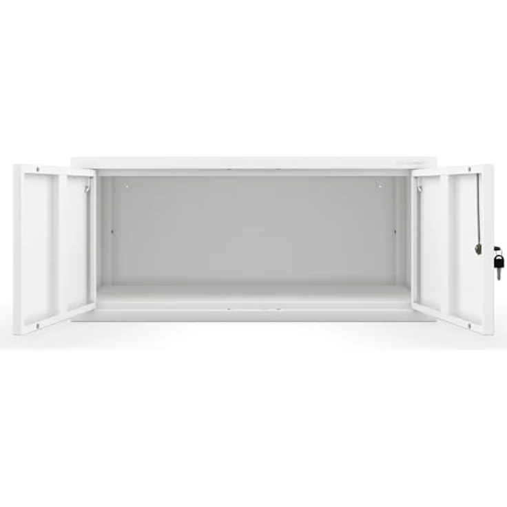 Jan Nowak Aktenschrankaufsatz C01L Aufsatz für Aktenschrank Büroschrank Metall Pulverbeschichtung Flügeltüren 38 x 80 x 40 cm (Weiß) – Bild 16