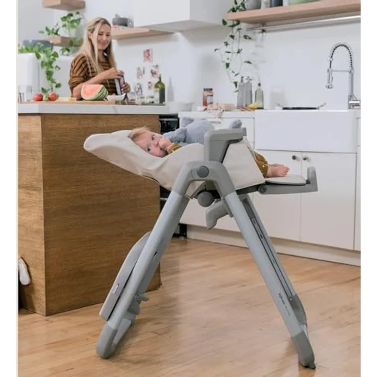 Inglesina My Time Hochstuhl, Butter, Verstellbar von Geburt bis 36 Monate, Faltbar, Modernes Design, Höchster Komfort und Hygiene – Bild 3