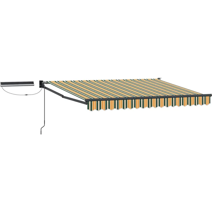 vidaXL Elektrische ausziehbare Markise Grün und Gelb 2,5 x 2 m 3420042 – Bild 1