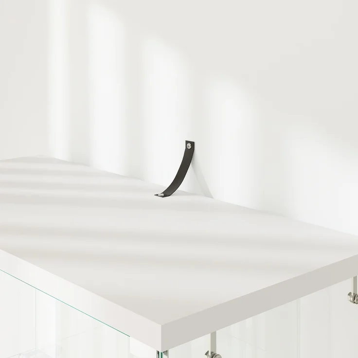 Vitrine 42,5 x 36,5 x 167 cm aus MDF und gehärtetem Glas, mit Schubladen und LED-Beleuchtung – Bild 10