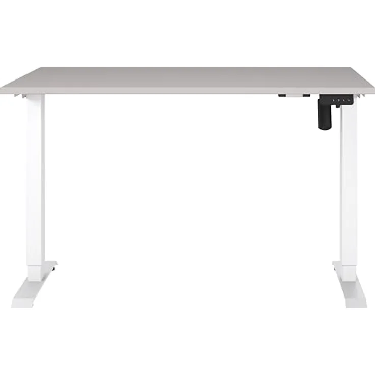 Germania Schreibtisch 8022-617, in Kaschmir/Weiß, elektr. höhenverstellbar, 120 x 119 x 80 cm (BxHxT) – Bild 4