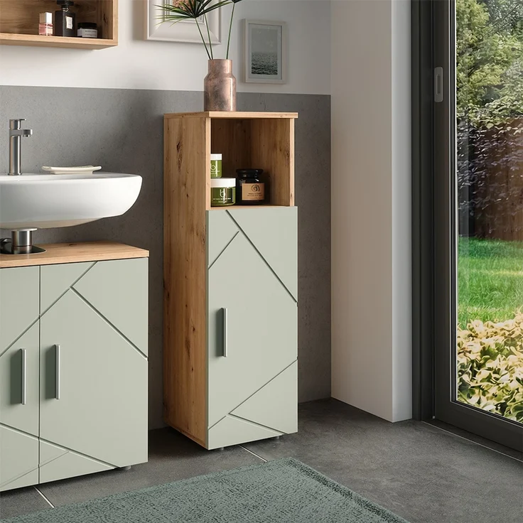 Midischrank Irma Salbeigrün 30 x 95 cm Vicco – Bild 3