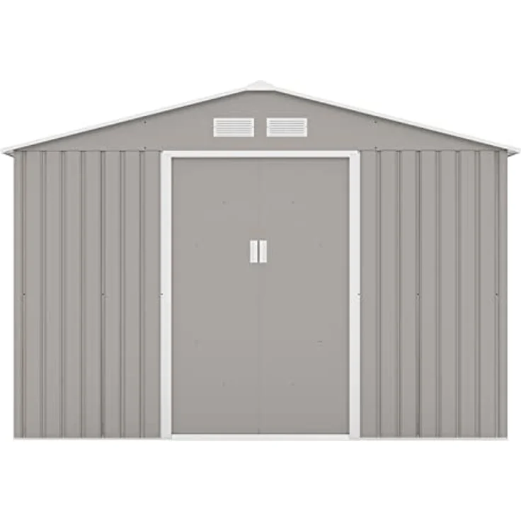 HATTORO S200 XXL Metall Gerätehaus grau Geräteschuppen Schuppen Gartenhaus – Bild 6