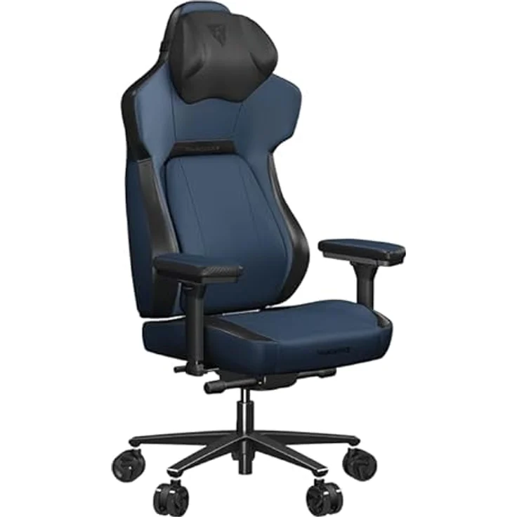 ThunderX3 CORE Moderner Gaming-Stuhl, Ergonomisch, SYNC6 Sechsfache Verstellbarkeit, CORED.RDY 360 Technologie, Abnehmbares Kopfstützenkissen, Vielseitige 3-in-1 Fußstütze, Blau – Bild 3
