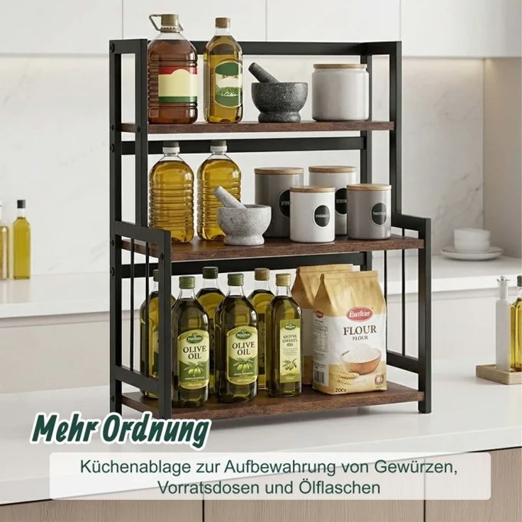 Relaxdays Küchenregal Arbeitsplatte – Bild 3