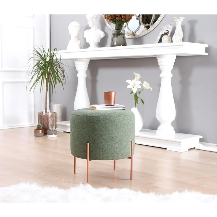 Hanah Home 'Copper 41 - Green' Pouffe, Grün, 40 x 42 x 40 cm – Bild 3