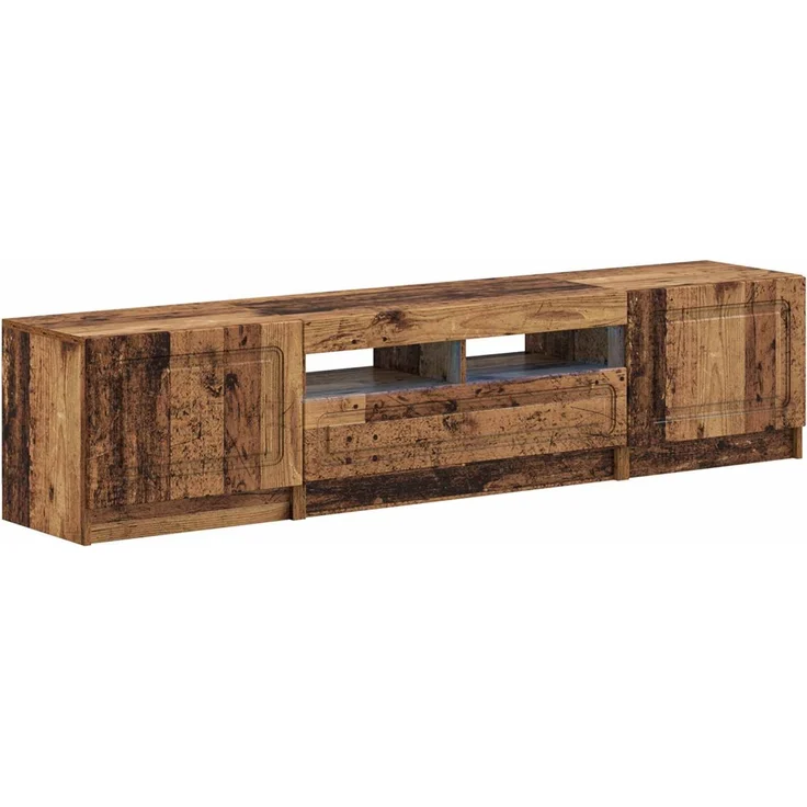 vidaXL LED-TV-Schrank UTRECHT 3 stk. Altholz Holzwerkstoff 3417012 – Bild 2